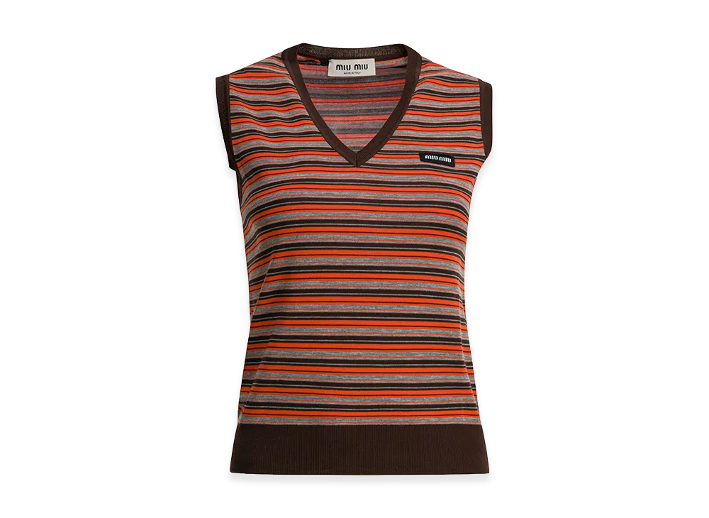 MIU MIU Women's Wool Vest "Orange"