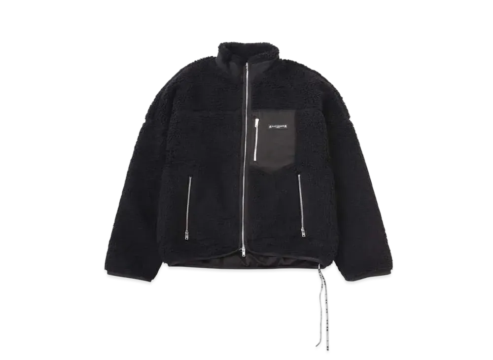 mastermind WORLD O. Sherpa Cashmere Z U Jacket "Black"