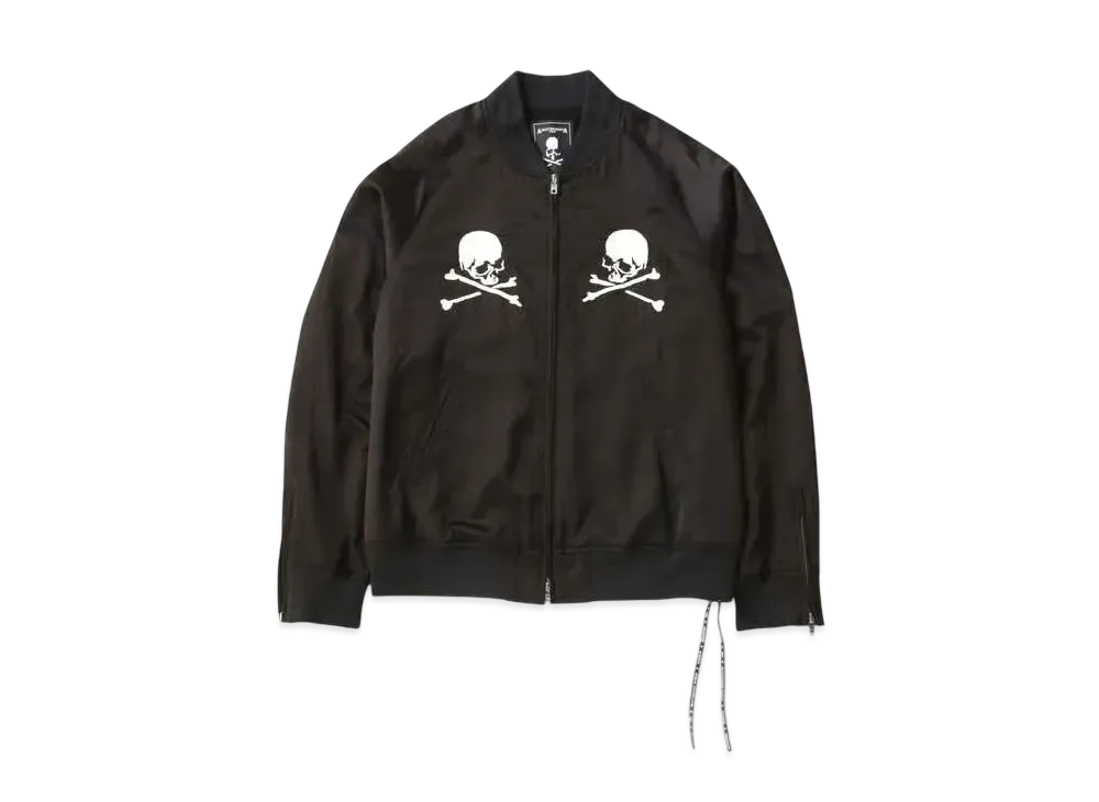 mastermind WORLD Silk Bomber Jacket "Black"