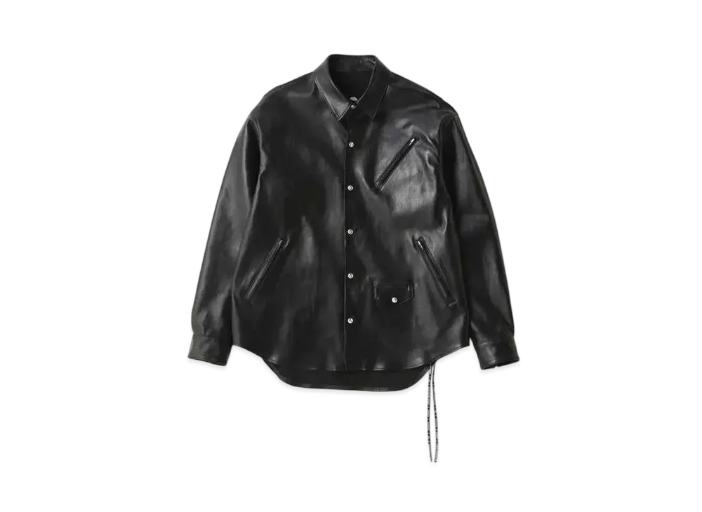 mastermind WORLD Leather Shirt "Black"