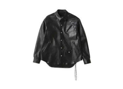mastermind WORLD Leather Shirt "Black"