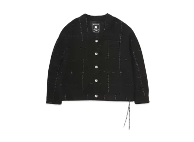 mastermind WORLD Tweed Cardigan "Black"