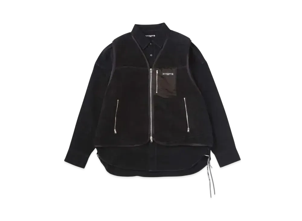 mastermind WORLD Stretch Denim Shirt With Vest "Black"