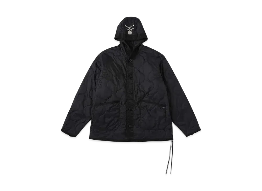 mastermind WORLD Skull Quilted Hooded Jacket "Black"