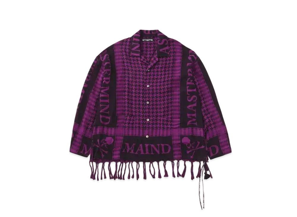 mastermind WORLD Fringe Stole LS Shirt "Purple"