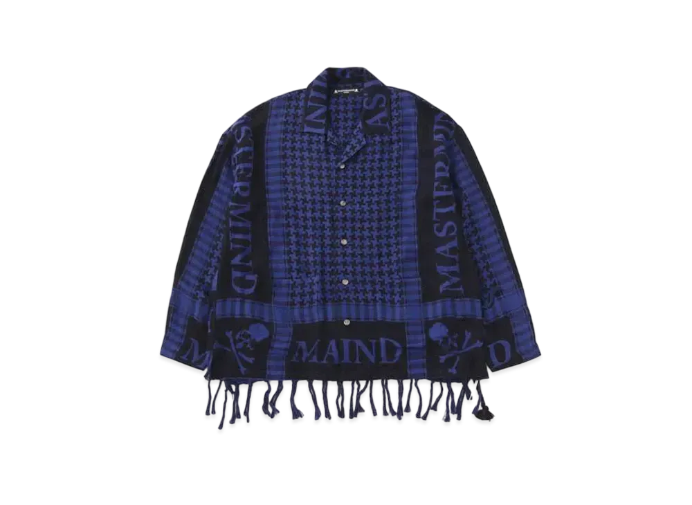 mastermind WORLD Fringe Stole LS Shirt "Sky Blue Base"