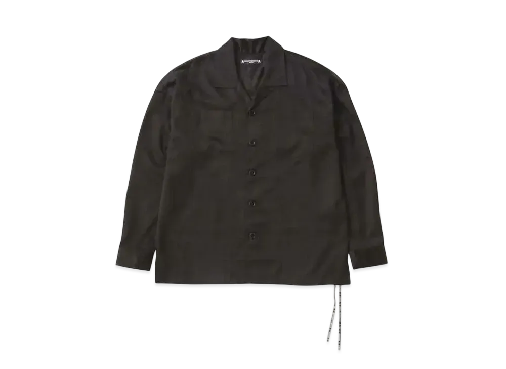 mastermind WORLD Embroidered Silk LS Shirt "Black"