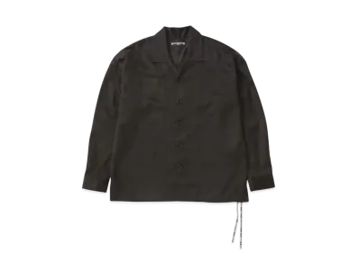 mastermind WORLD Embroidered Silk LS Shirt "Black"
