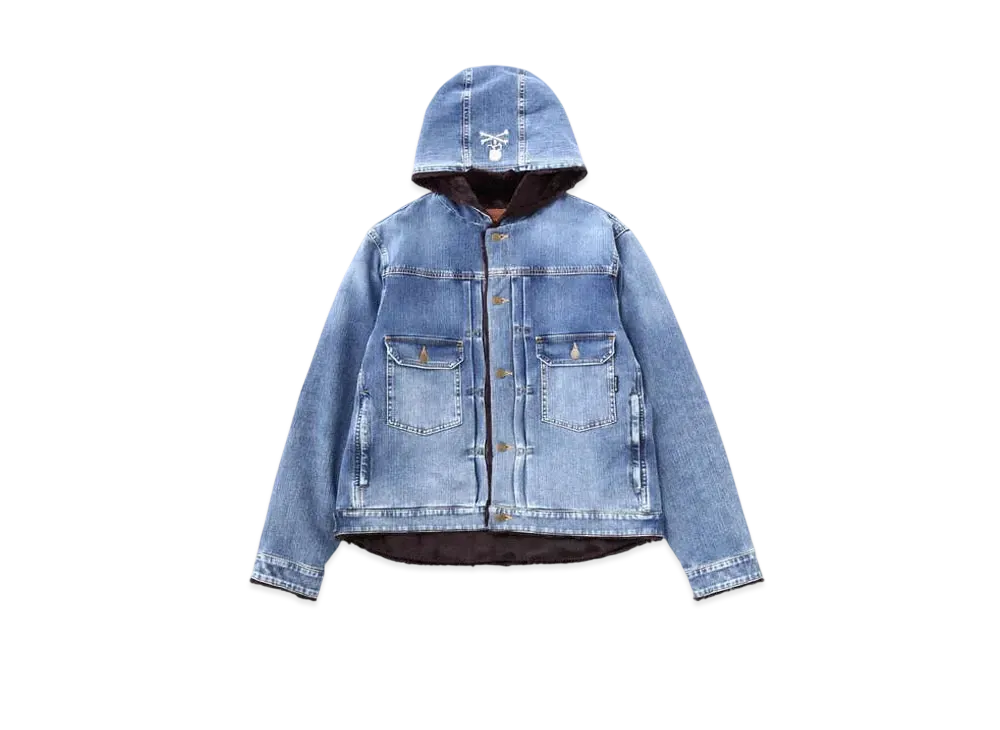 mastermind WORLD Denim Hooded Jacket Embroidery "Indigo"