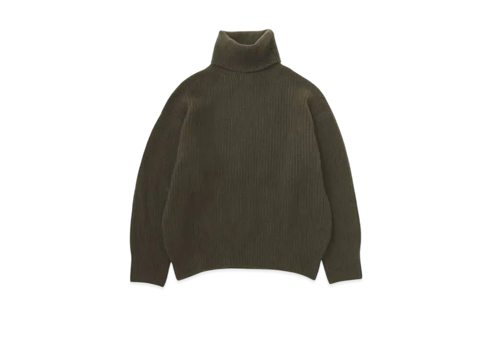 mastermind WORLD Cashmere Needle Punch T.Neck "Olive"