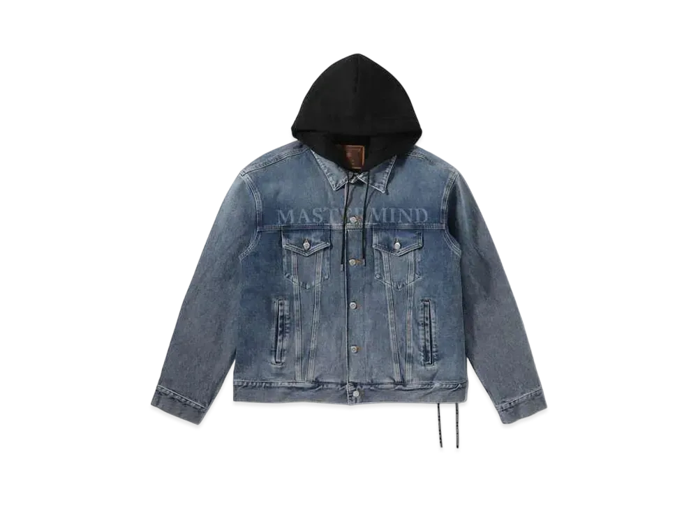 mastermind WORLD Hooded Denim Trucker Jacket "Indigo"