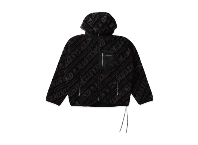 mastermind WORLD Oversized Sherpa All-Over Zip Over Hoodie "Black Charcoal"