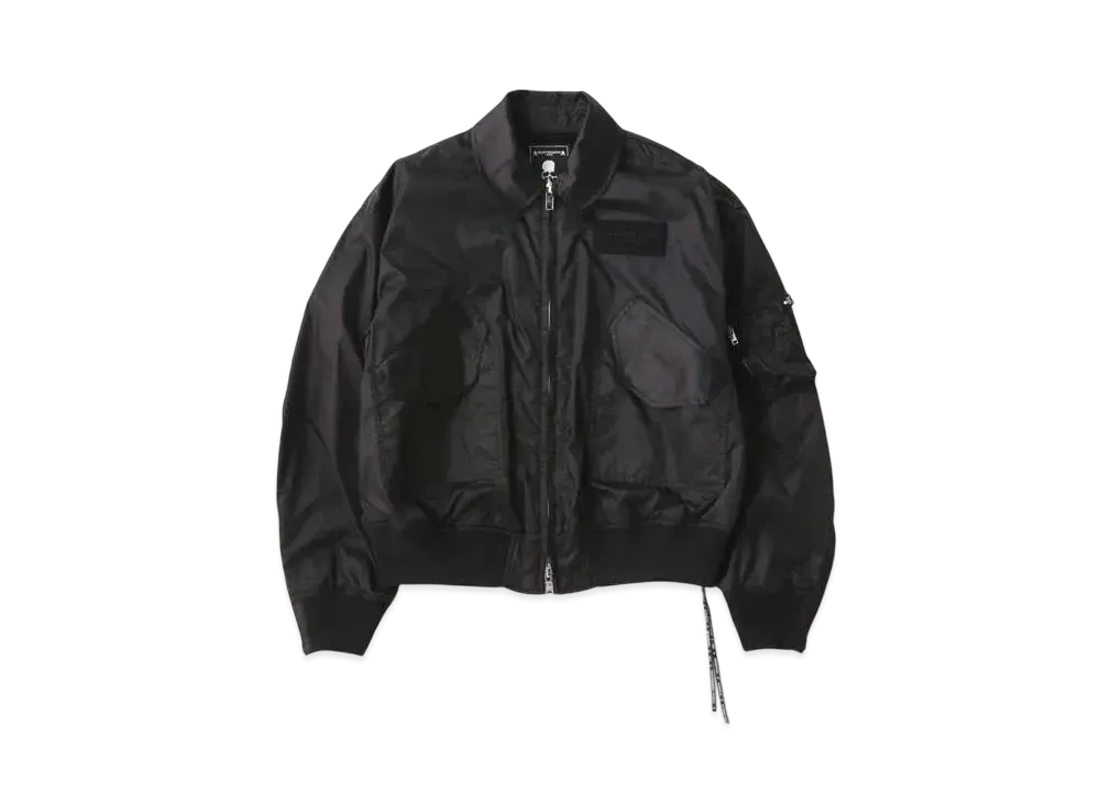 mastermind WORLD Nylon Bomber Jacket "Black"