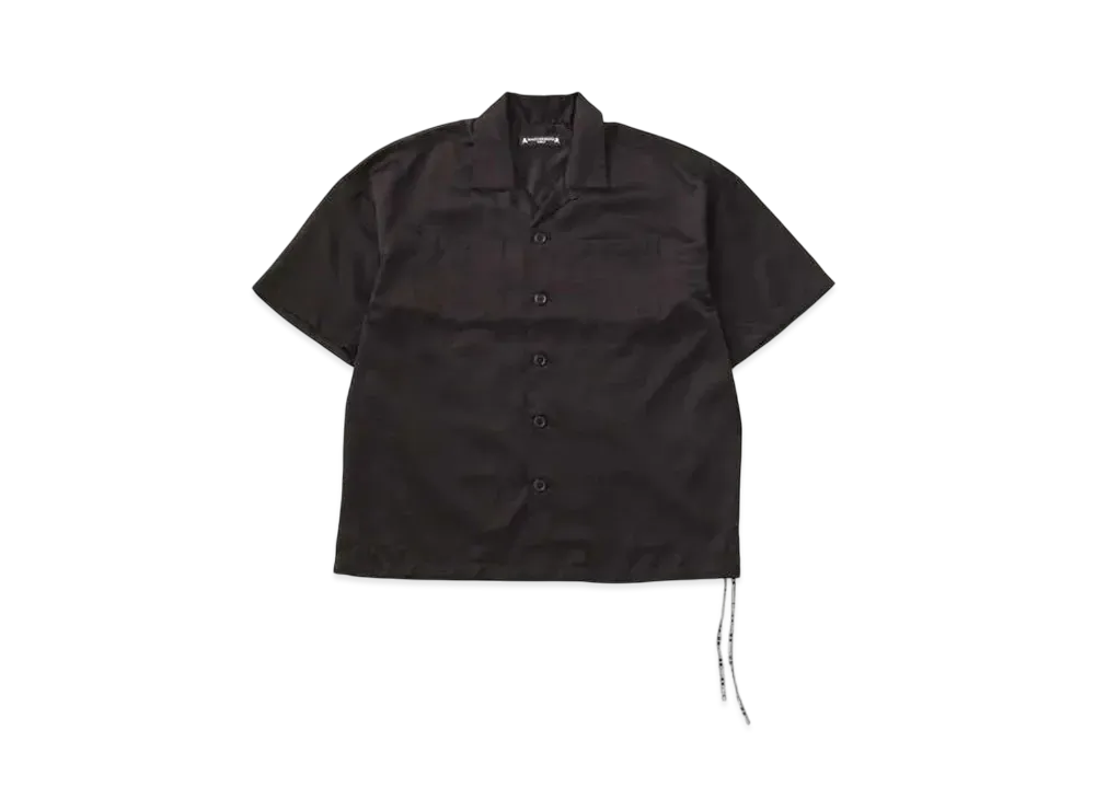 mastermind WORLD Embroidered Silk SS Shirt "Black"