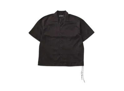 mastermind WORLD Embroidered Silk SS Shirt "Black"