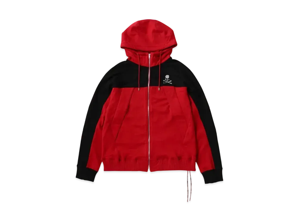 mastermind WORLD Mountain Zip Up Hoodie "Black Red"