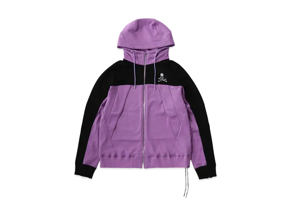 mastermind WORLD Mountain Zip Up Hoodie "Black Purple"