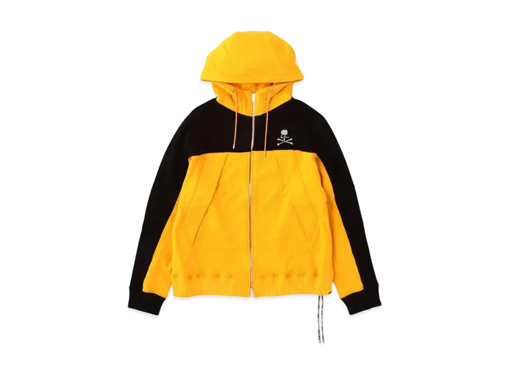mastermind WORLD Mountain Zip Up Hoodie "Black Yellow"