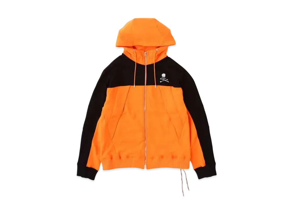 mastermind WORLD Mountain Zip Up Hoodie "Black Orange"