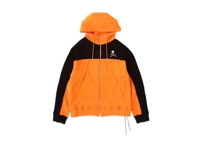 mastermind WORLD Mountain Zip Up Hoodie "Black Orange"