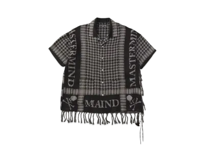 mastermind WORLD Fringe Stole SS Shirt "Gray"