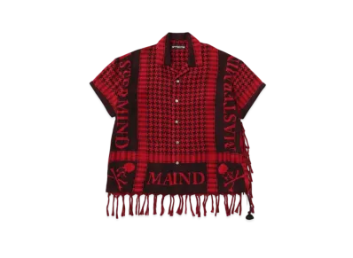mastermind WORLD Fringe Stole SS Shirt "Red"