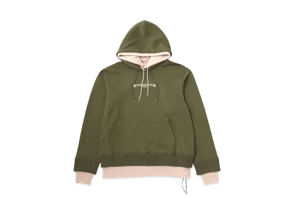mastermind WORLD Layered Hoodie "Olive Sand"