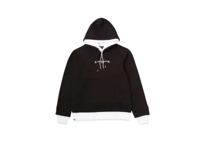 mastermind WORLD Layered Hoodie "Black White"
