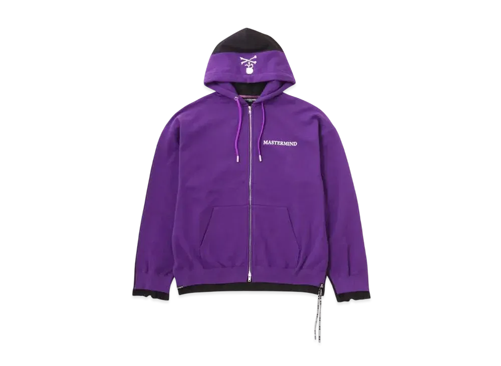 mastermind WORLD Boxy 2 Color Zip Hoodie "Purple Black"