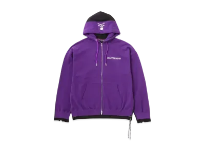 mastermind WORLD Boxy 2 Color Zip Hoodie "Purple Black"