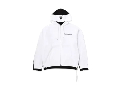 mastermind WORLD Boxy 2 Color Zip Hoodie "White Black"