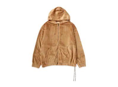 mastermind WORLD Boxy Sherpa Zip Up Hoodie "Camel"