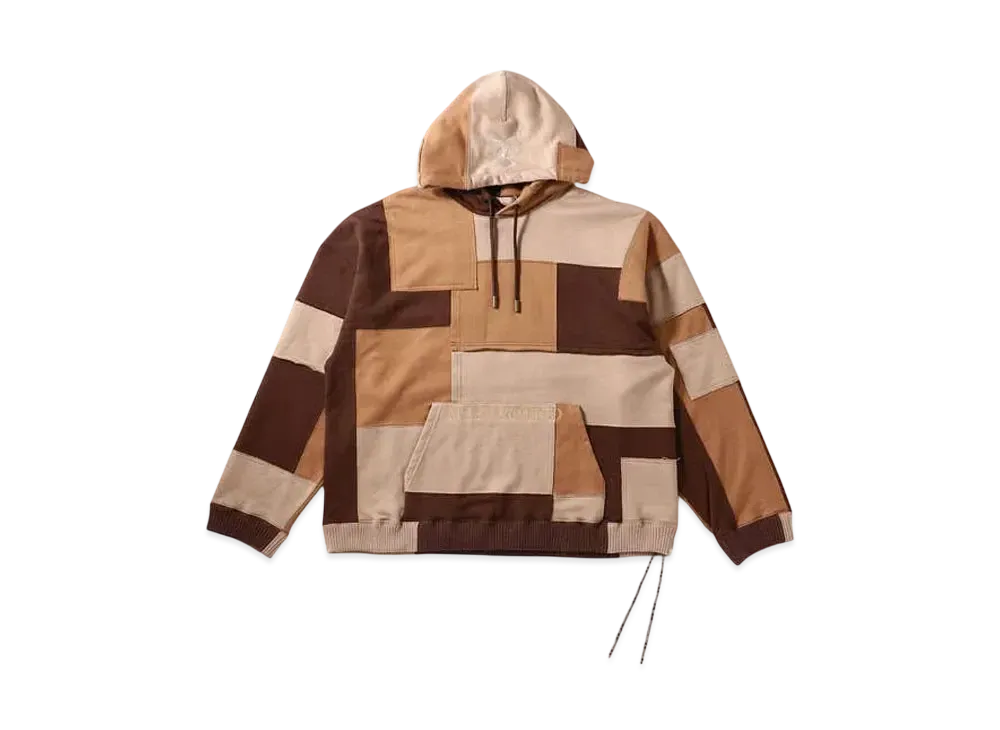 mastermind WORLD Boxy Patchworked Hoodie "Brown Base"