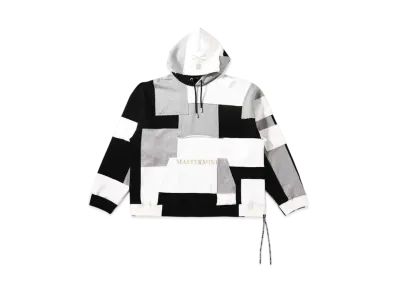 mastermind WORLD Boxy Patchworked Hoodie "Black Base"