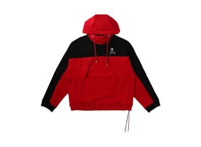 mastermind WORLD Boxy Mountain Hoodie "Black Red"