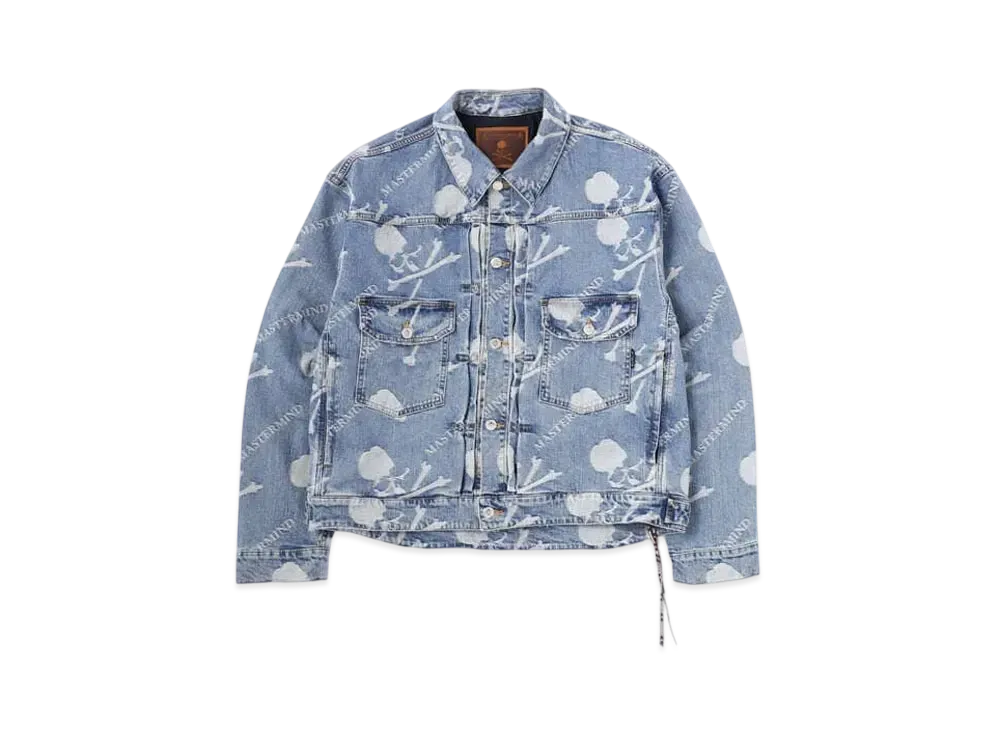 mastermind WORLD Monogram Denim Trucker Jacket "Indigo"