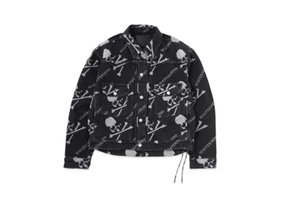 mastermind WORLD Monogram Denim Trucker Jacket "Black"