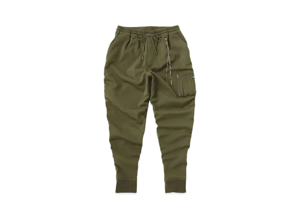 mastermind WORLD Ribbed Puckering Pants "Olive"