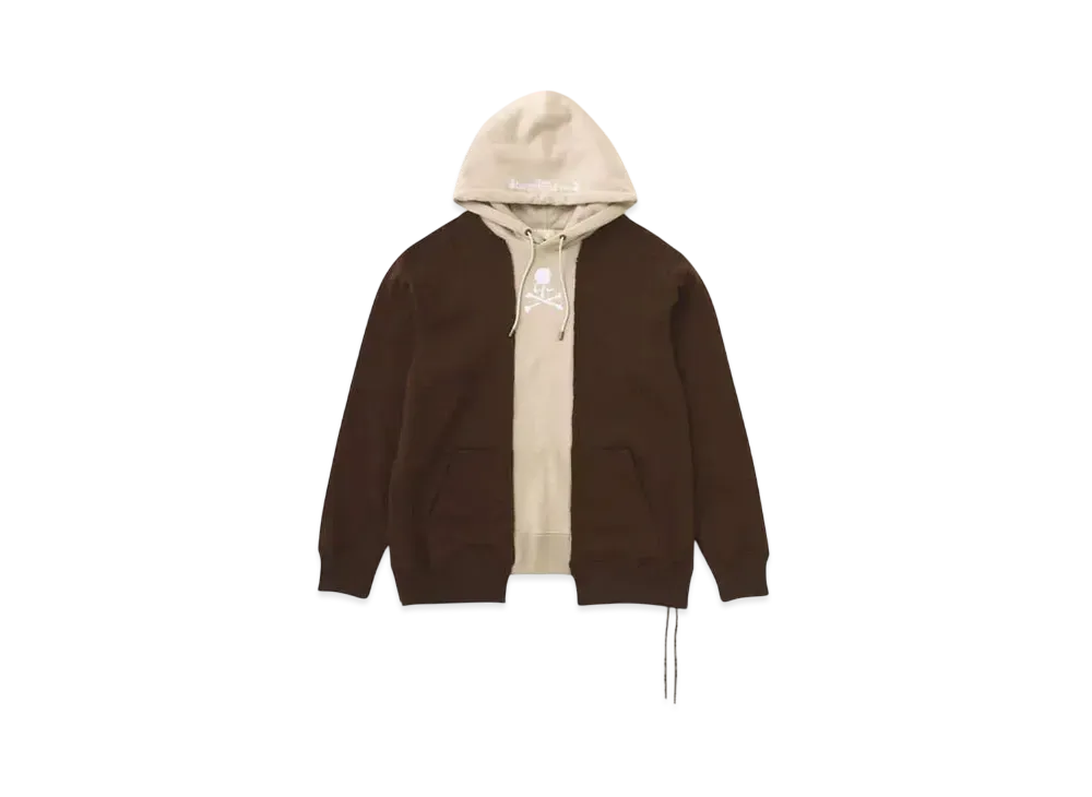 mastermind WORLD Patchwork Hoodie "Brown Sand"