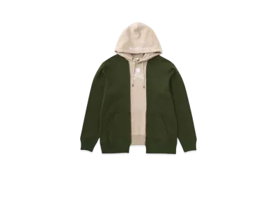 mastermind WORLD Patchwork Hoodie "Olive Sand"