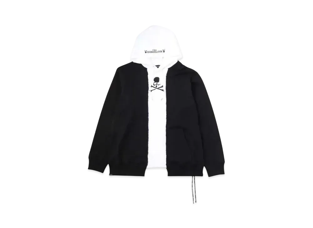 mastermind WORLD Patchwork Hoodie "Black White"