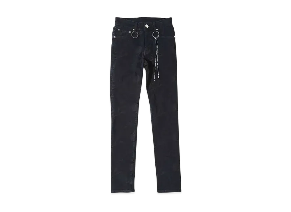 mastermind WORLD Water Repellent Monogram Denim Pants Skinny Fit "Black"