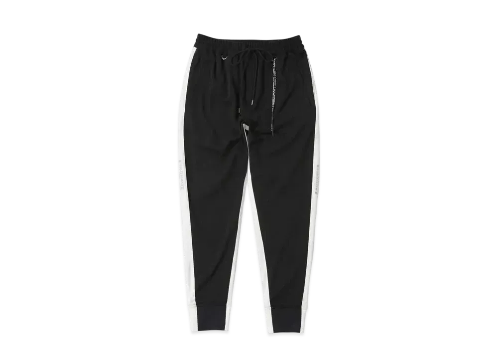 mastermind WORLD Ribbed Track Pants "Black White"