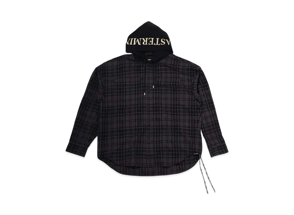 mastermind WORLD Hooded Plaid Shirts "Gray Base (Block Plaid)"