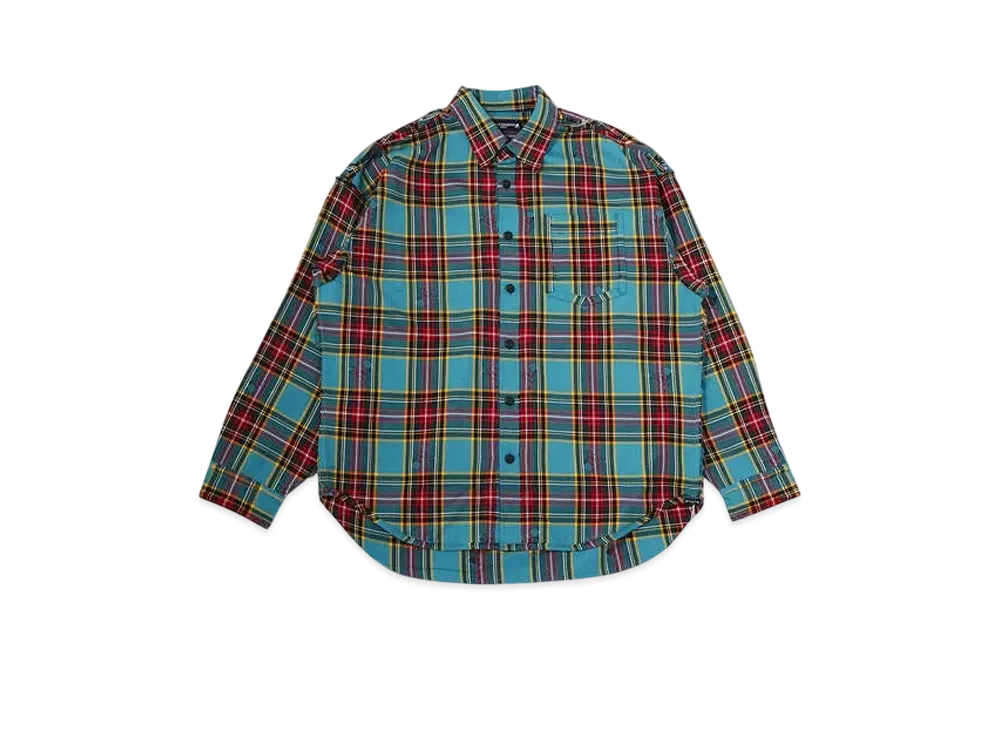 mastermind WORLD Reversible Plaid Shirts "Blue Base (Block Plaid)"
