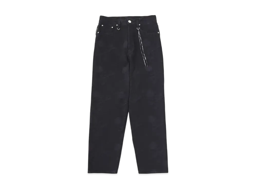 mastermind WORLD Water Repellent Monogram Denim Pants Buggy Fit "Black"
