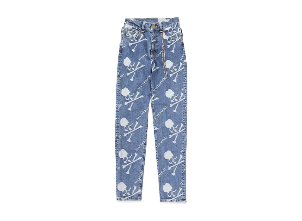 mastermind WORLD Water Repellent Monogram Denim Pants Slim Tapered Fit "Indigo"