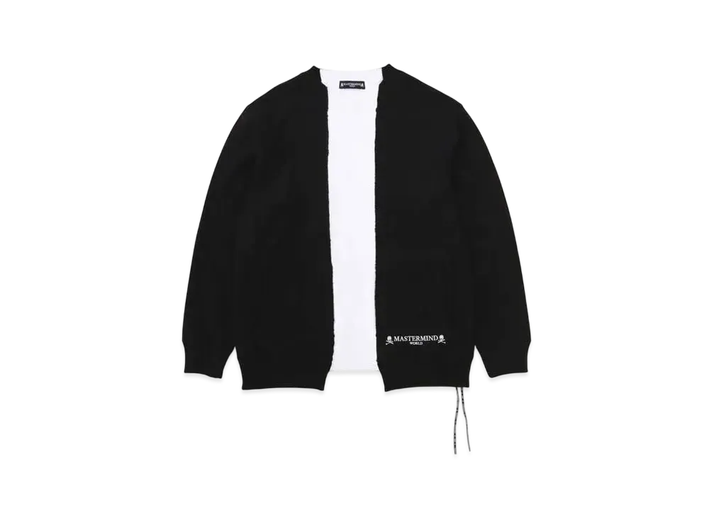 mastermind WORLD Patchwork Crewneck "Black White"