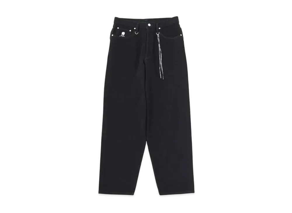 mastermind WORLD Water Repellent Stretch Denim Pants Buggy Fit "Black"