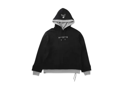 mastermind WORLD Layered Hoodie "Black Top Gray"